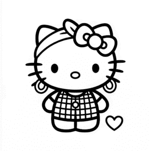 Dibujo Fácil de Hello Kitty Chola