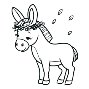 Dibujo Fácil de Hermoso Burro