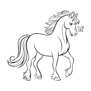 Dibujo Fácil de Hermoso caballo