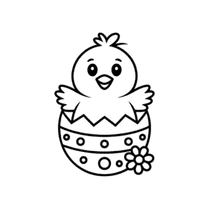 Dibujo Fácil de Linda Gallina de Pascua