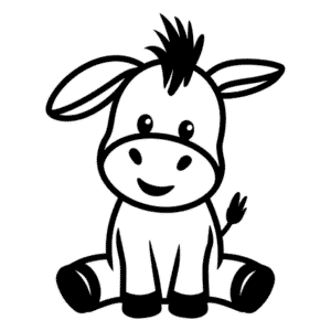 Dibujo Fácil de Lindo Burro