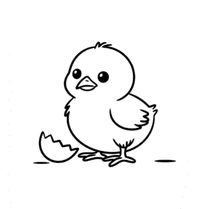 Dibujo Fácil de Lindo pollito bebé