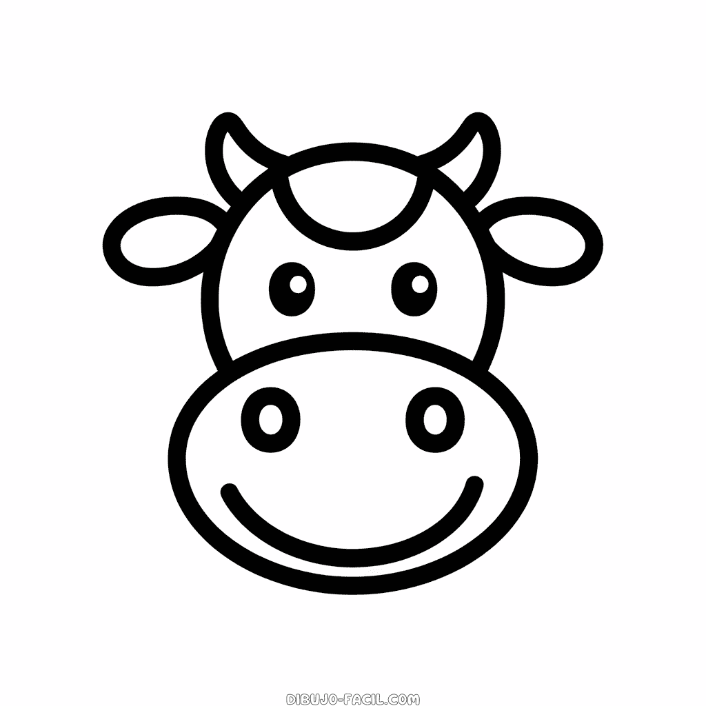 Dibujo Fácil de Nariz de vaca