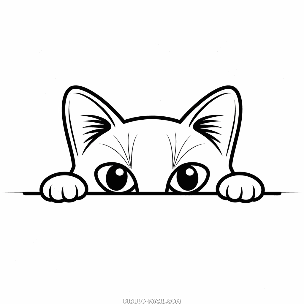 Dibujo Fácil de Ojos de Gato