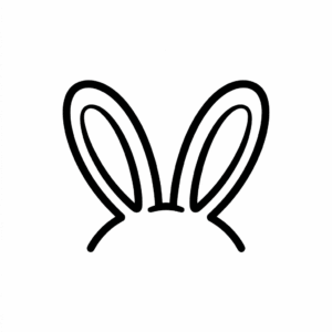 Dibujo Fácil de Orejas de conejo