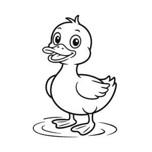 Dibujo Fácil de Pato de caricatura