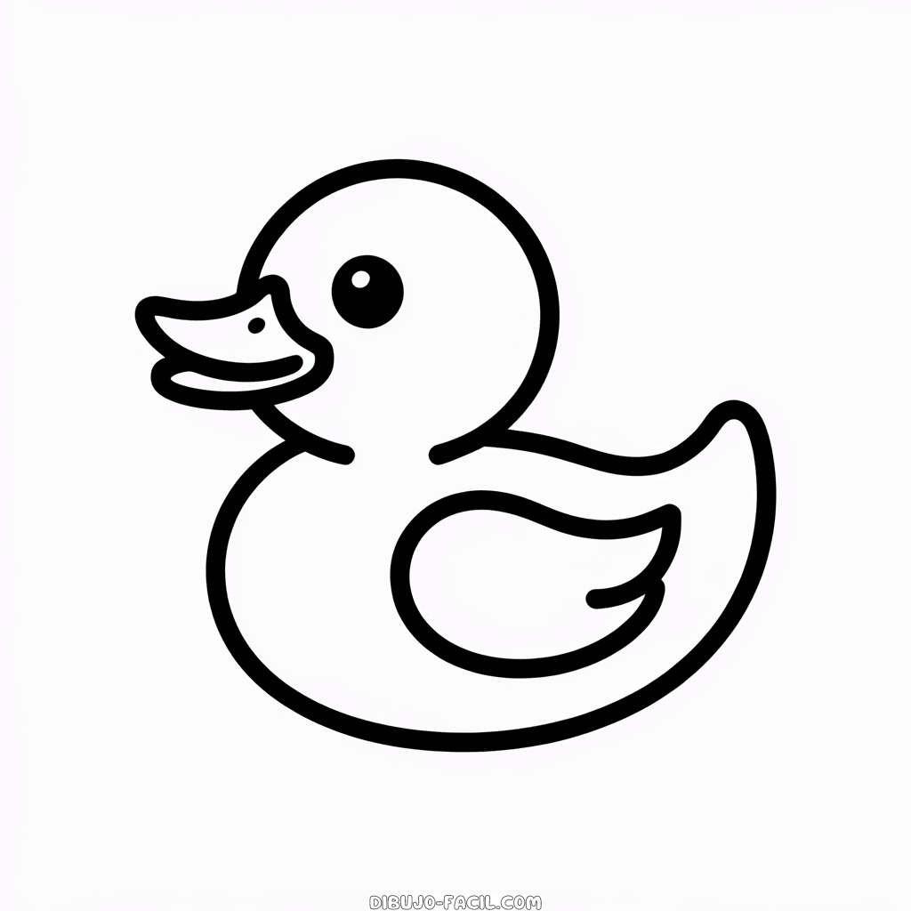 Dibujo Fácil de Pato de goma