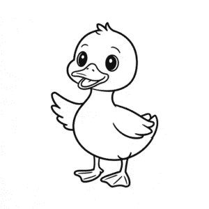 Dibujo Fácil de Pato Lindo
