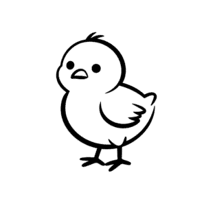 Dibujo Fácil de Pequeño Pollito
