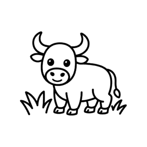 Dibujo Fácil de Toro para bebé