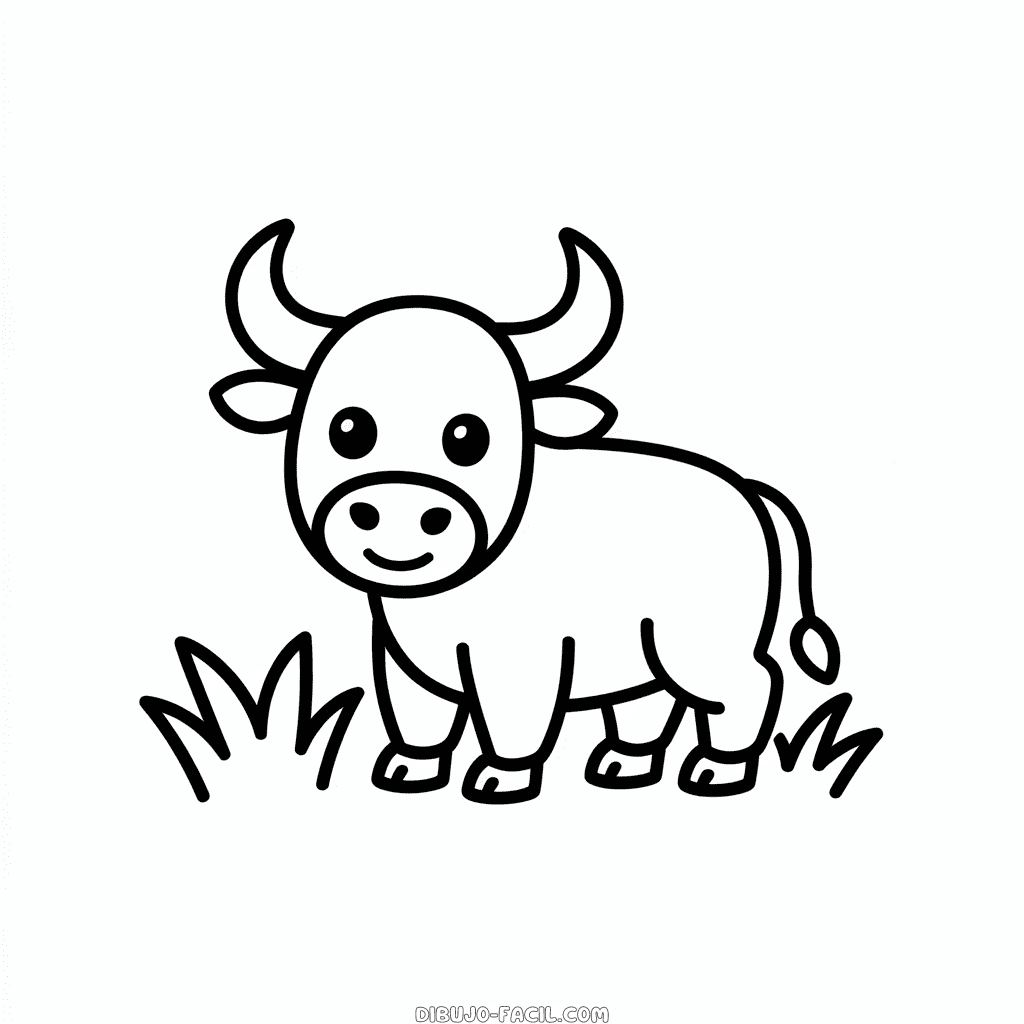 Dibujo Fácil de Toro para bebé