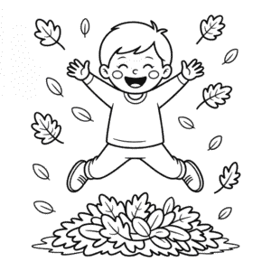 Dibujo Fácil de Actividades de Otoño