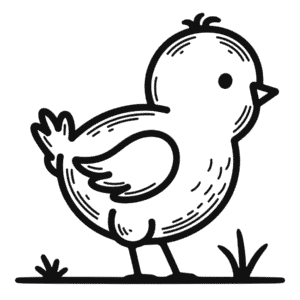 Dibujo Fácil de Animal Pollito