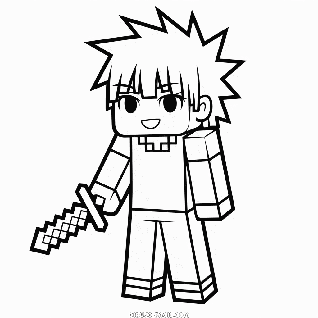 Dibujo Fácil de Anime Minecraft