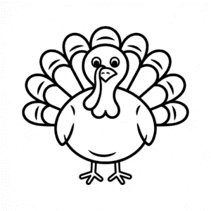 Dibujo Fácil de Ave Pavo