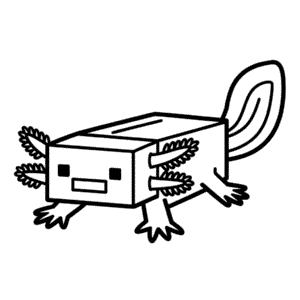 Dibujo Fácil de Axolotl de Minecraft