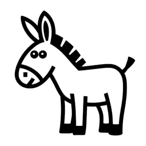 Dibujo Fácil de Burro para bebé