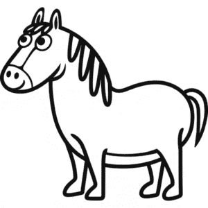 Dibujo Fácil de Caballo para niños