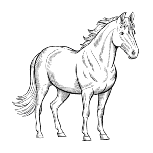 Dibujo Fácil de Caballo realista