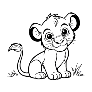 Dibujo Fácil de Cachorro de El Rey León