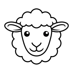 Dibujo Fácil de Cara de Oveja