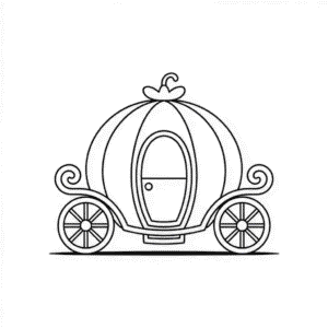 Dibujo Fácil de Cenicienta Carruaje de Calabaza