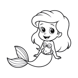 Dibujo Fácil de Chibi Ariel