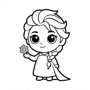 Dibujo Fácil de Chibi Elsa