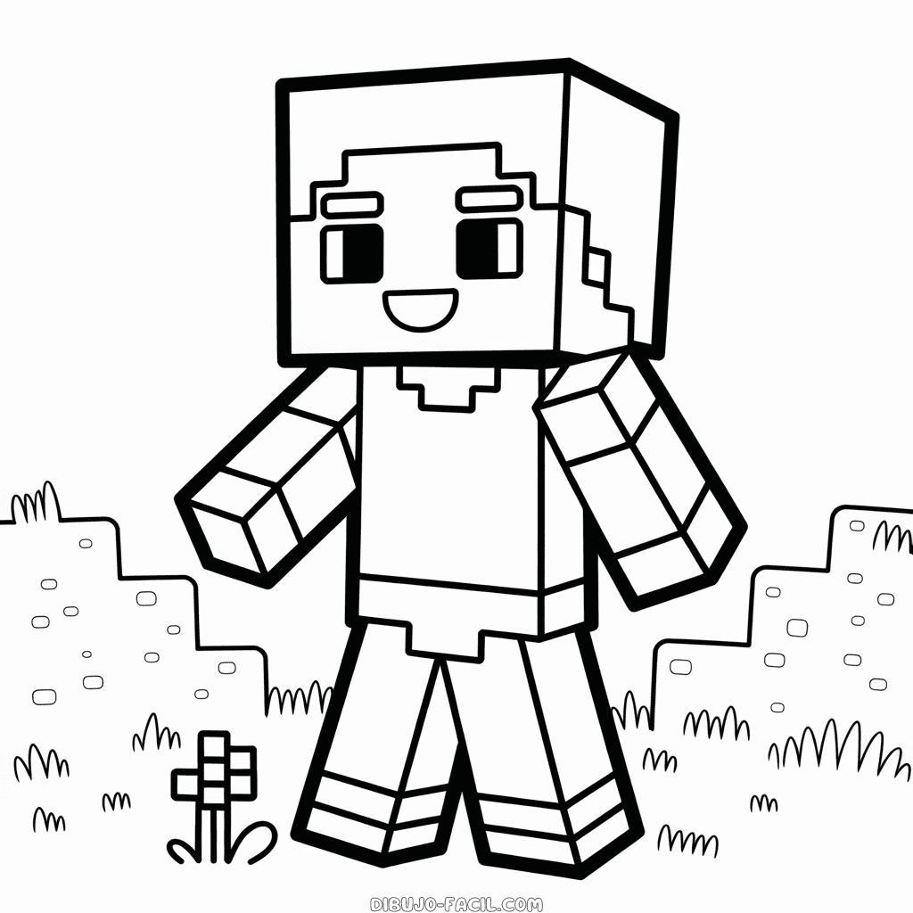 Dibujo Fácil de Chibi Minecraft