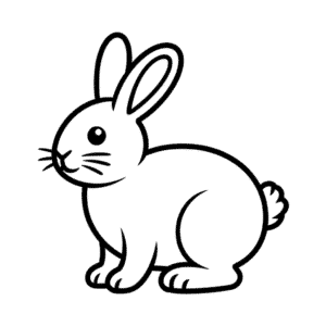 Dibujo Fácil de Conejo para niño pequeño
