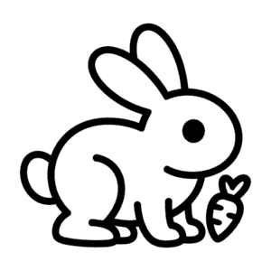 Dibujo Fácil de Contorno de conejo