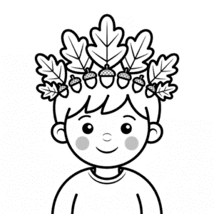 Dibujo Fácil de Corona de Otoño