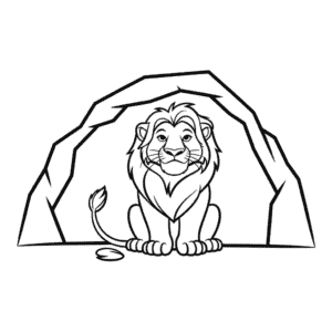 Dibujo Fácil de Cueva El Rey León