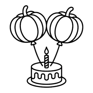 Dibujo Fácil de Cumpleaños de Halloween