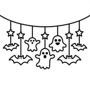 Dibujo Fácil de Decoración de Halloween