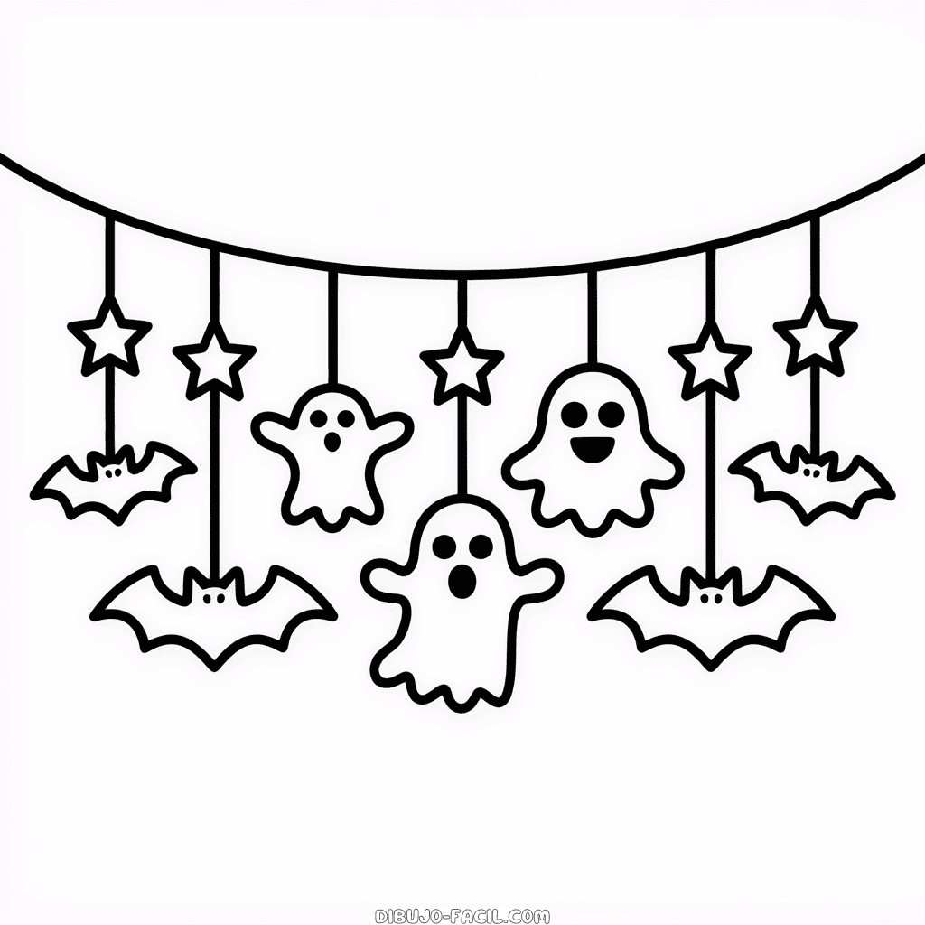 Dibujo Fácil de Decoración de Halloween