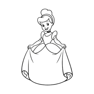 Dibujo Fácil de Dibujos Animados Cenicienta
