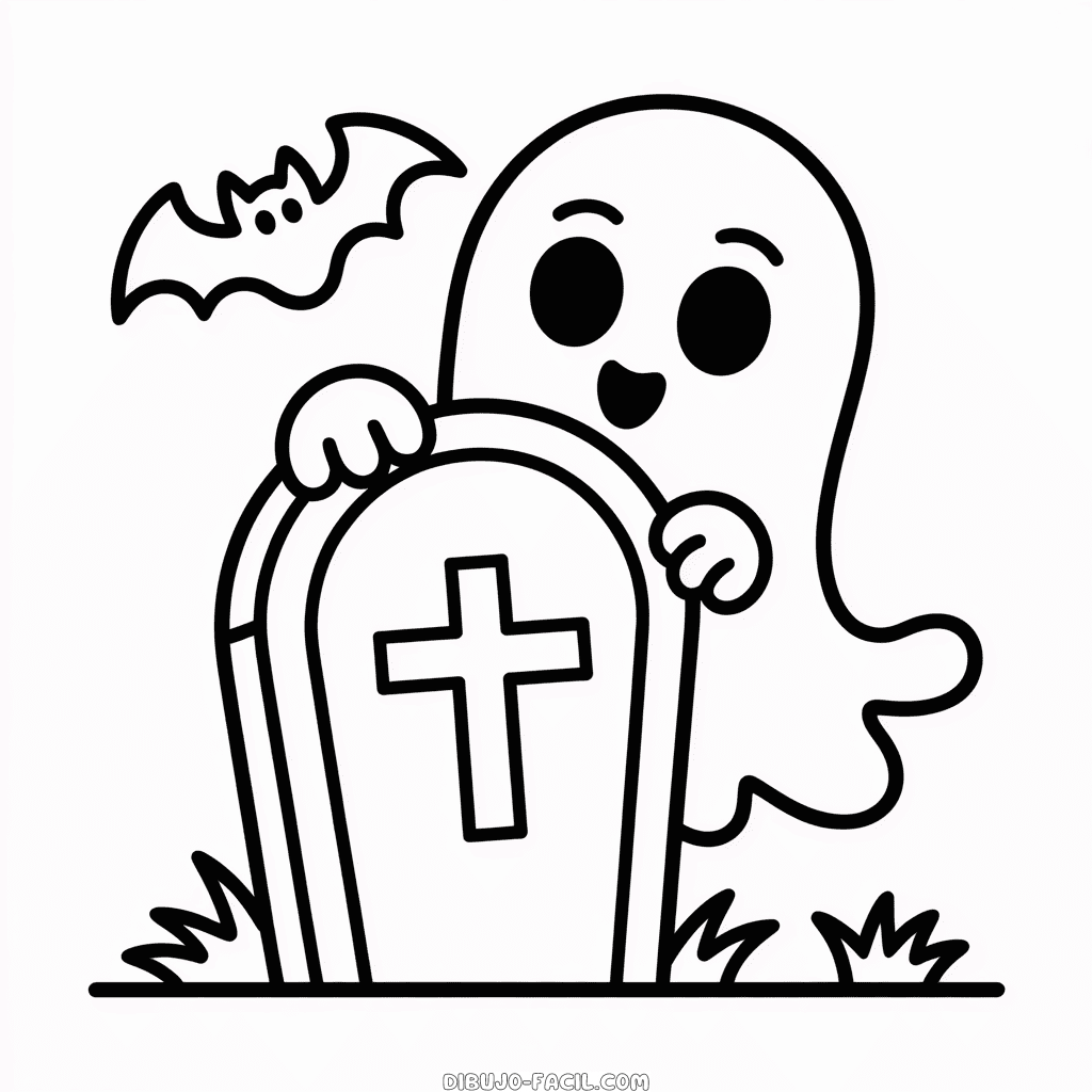 Dibujo Fácil de Encantador Halloween Espeluznante