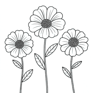 Dibujo Fácil de Flores de Otoño