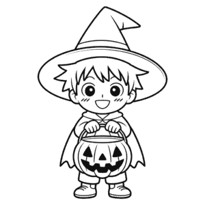 Dibujo Fácil de Halloween Anime
