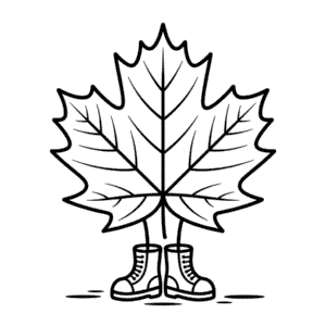 Dibujo Fácil de Hoja de Otoño Bonita