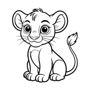 Dibujo Fácil de Kiara de El Rey León