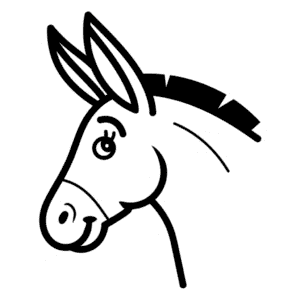 Dibujo Fácil de Linda Cabeza de Burro