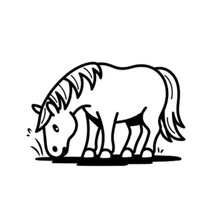 Dibujo Fácil de Manguera comiendo hierba