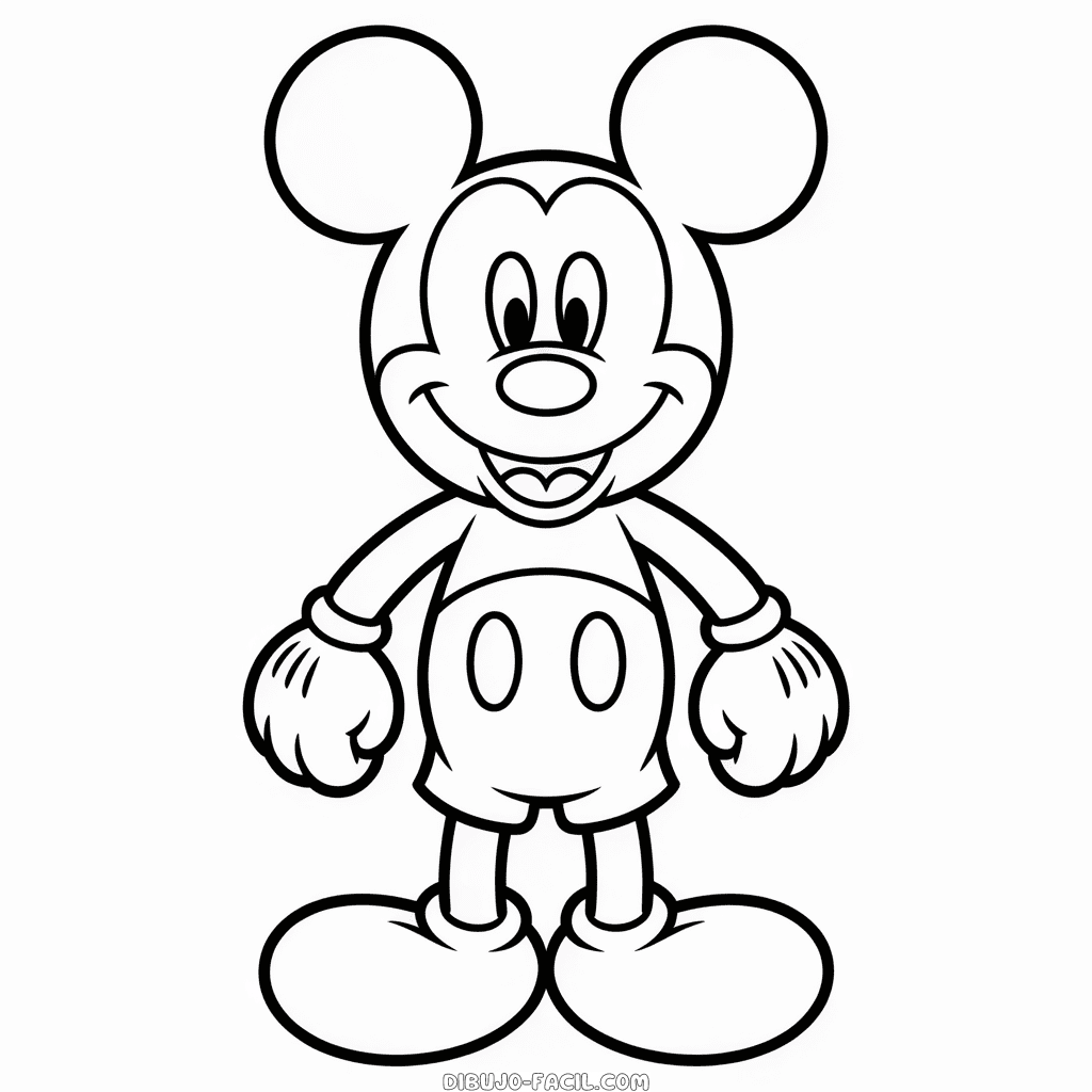 Dibujo Fácil de Mickey Básico