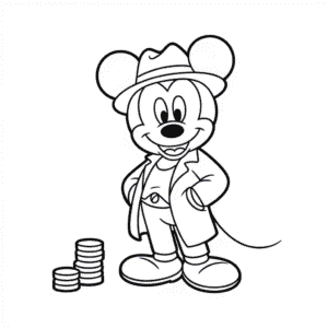 Dibujo Fácil de Mickey Gánster