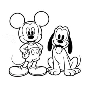 Dibujo Fácil de Mickey Perro