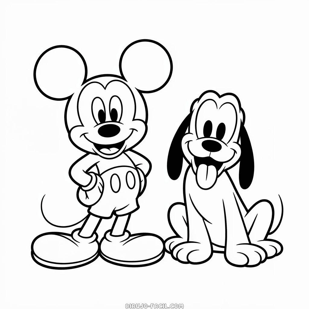Dibujo Fácil de Mickey Perro