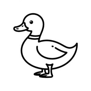 Dibujo Fácil de Pato para niños