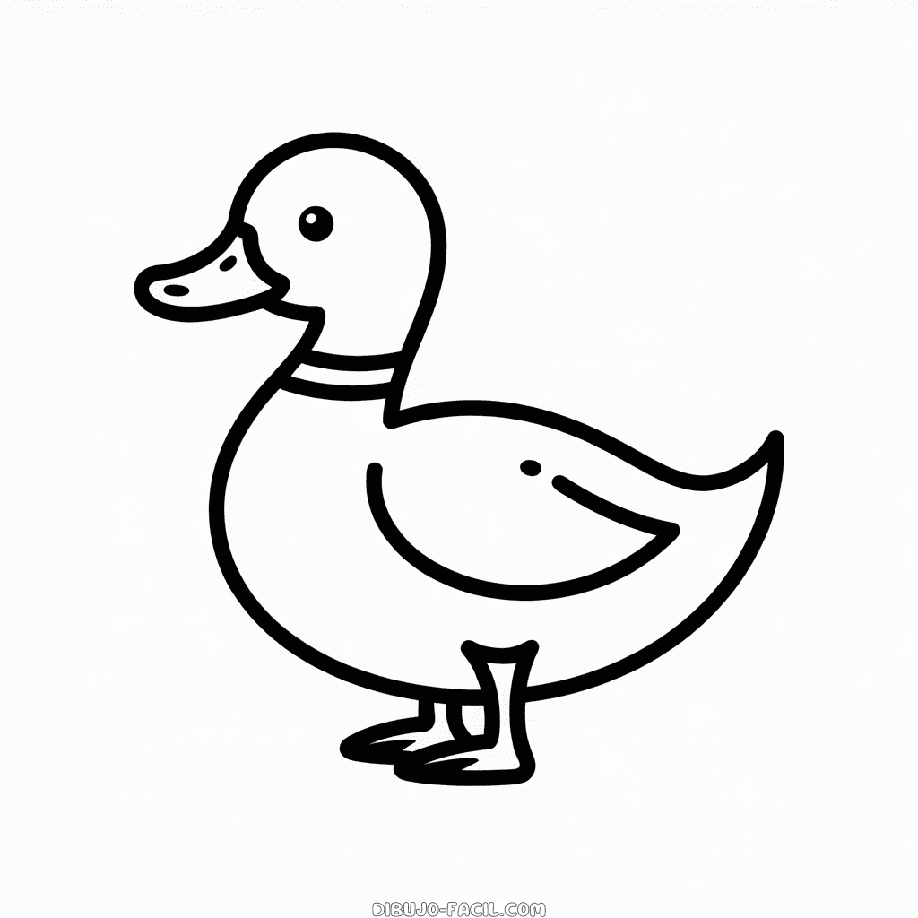 Dibujo Fácil de Pato para niños